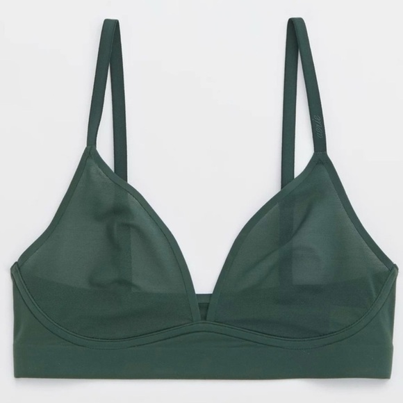 Aerie Smoothez mesh bralette in sycamore green size S NWT - Picture 1 of 15
